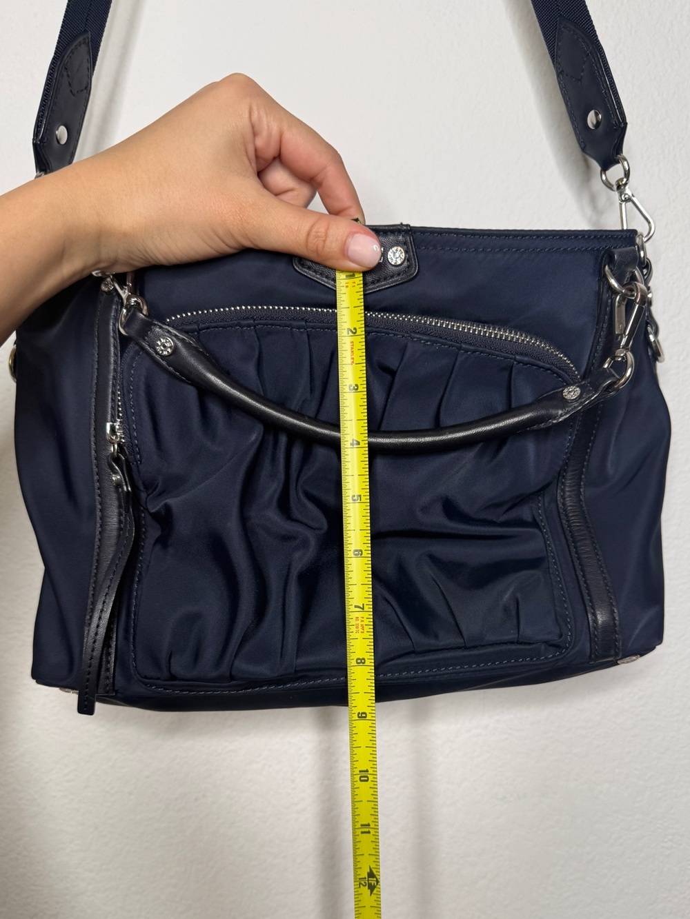 MZ Wallace Bag Nikki Nylon Silver Hardware Navy Size OS - Picture 15 of 15